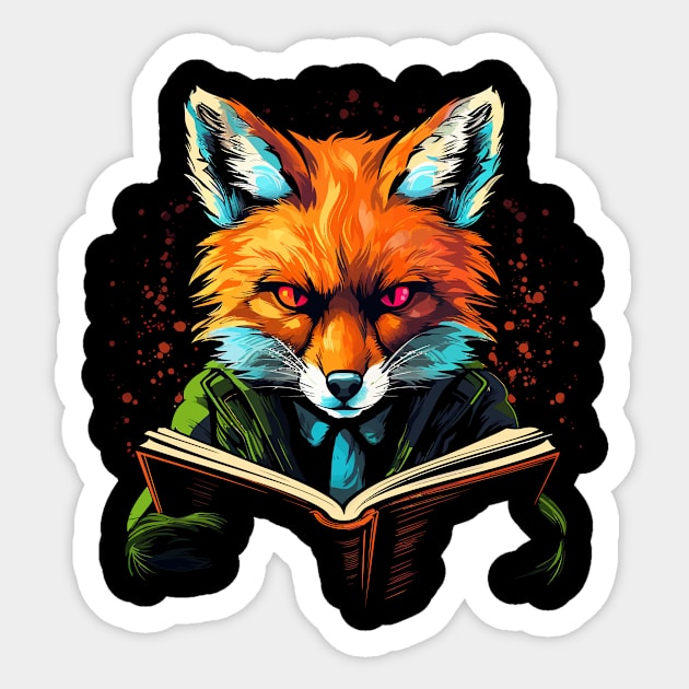 Red Fox Reads Book Sticker by JH Mart